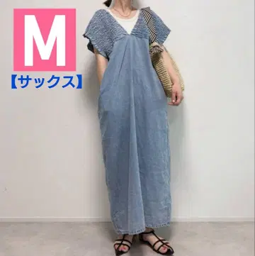 미사용 새상품 택 포함 시마무라 셔링 원피스 데님 M 사이즈