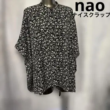 nao 꽃무늬 오버 사이즈 상의