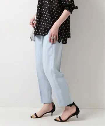 Spick&Span 하이 라이즈 턱 테이퍼드 팬츠
