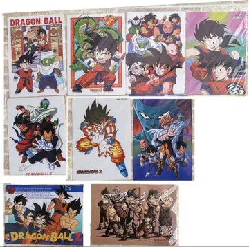 당시의 물건 레어 DRAGONBALL 드래곤볼 책받침 9개 세트