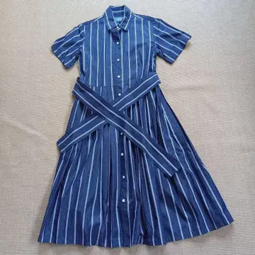 Maker's Shirt 가마쿠라 스트라이프 반팔 셔츠 원피스 M 사이즈