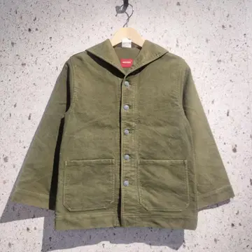 90s AUSTER 몰스킨 자켓 숄카라 카키