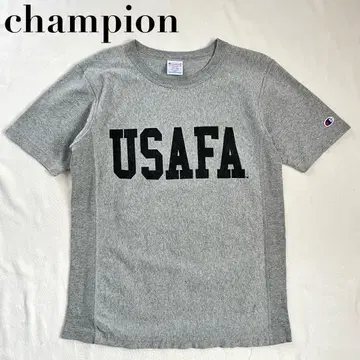 챔피언 티셔츠 USAFA 밀리터리 리버스 위브 M 그레이