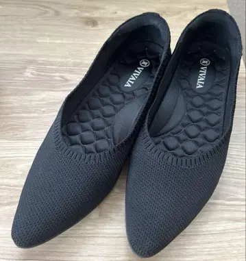 VIVAIA 스틸레토 초경량 플랫슈즈 블랙 23.5cm