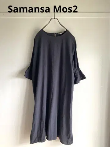Samansa Mos2 캔디 슬리브 원피스 면 린넨