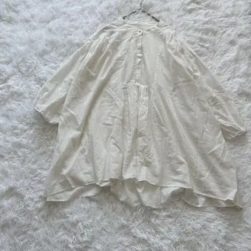 그린 라벨 릴랙싱 코튼 보일 소매 볼륨 튜닉 블라우스