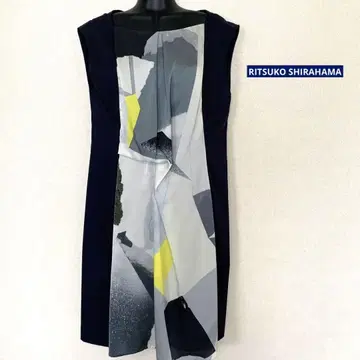RITHUKO SHIRAHAMA 슬리브리스 원피스 네이비 2