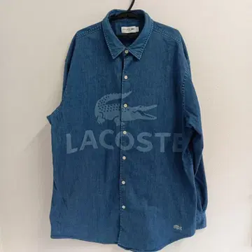 <> LACOSTE 라코스테 데님 블루 긴팔 셔츠