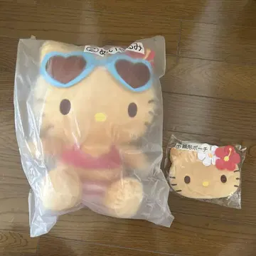 일광화상 키티 제일복권 봉제 인형 파우치 세트
