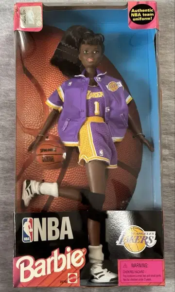 미개봉 NBA 바비 로스앤젤레스 레이커스 흑인 빈티지 레어