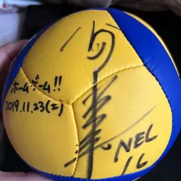 NEC 레드 로켓츠 사인 공 여자 배구