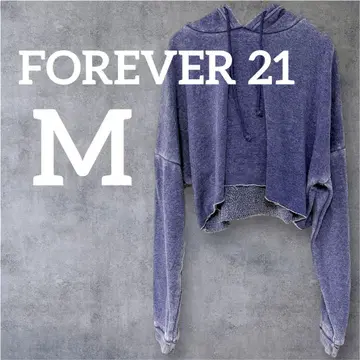FOREVER 21 [M] 퍼플 크롭 후디