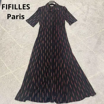 FIFILLES 롱 원피스 올 패턴 반팔 여름 원피스