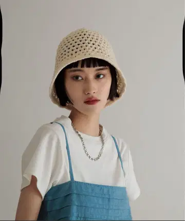 시스루 아이보리 버킷 햇
