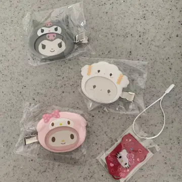산리오 시크릿 커스텀 헤어 클립 3개 세트