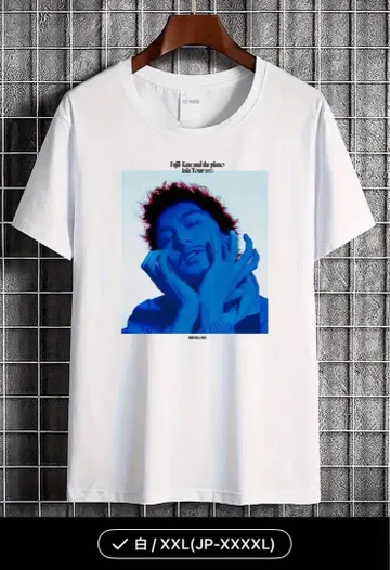후지이 카제 아트풍 그래픽 프린트 티셔츠 2XL