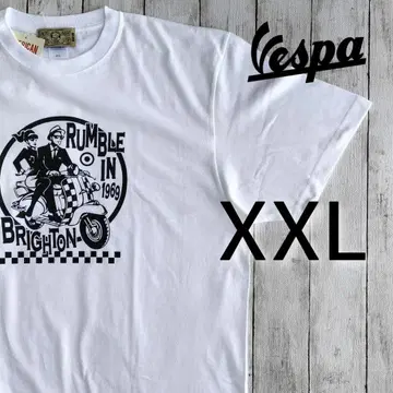 택 포함 미사용 새상품 XXL VESPA 베스파 티셔츠 화이트 흰색 T
