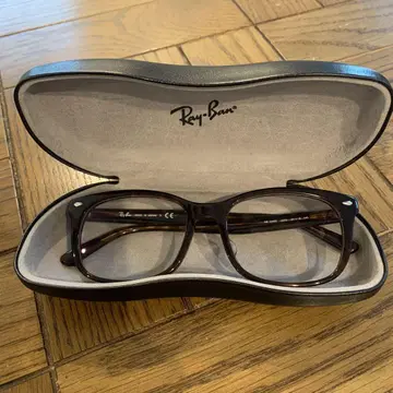 Ray-Ban 사각 안경 갈색