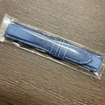 미모사 에미타 시계 밴드 오카야마 데님 22mm 화이트 스티치