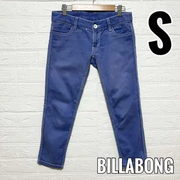 BILLABONG 빌라봉 여성용 치노 팬츠 파랑 블루 7부 길이 [S]