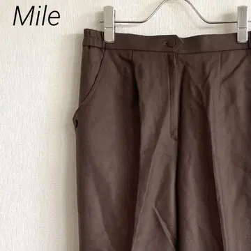 Mile 슬랙스 테이퍼드 팬츠 모직 100% 센터 프레스 심플