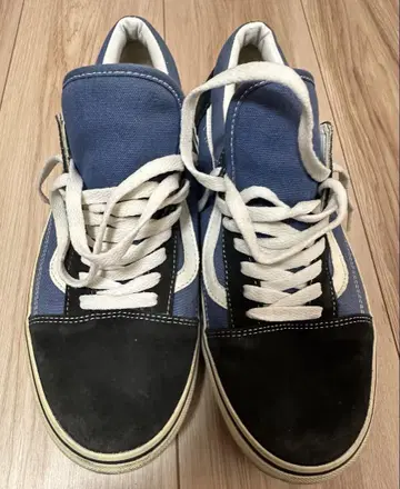 Vans 파랑/블랙 하이컷 스니커즈