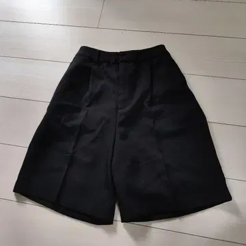 Discoat 블랙 하프 팬츠 허리밴딩 앞면 포켓