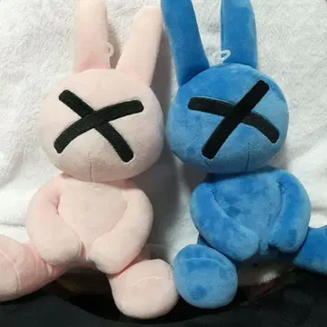 아사노 이니오 소라닌 바텐 토끼 봉제 인형 파랑 핑크