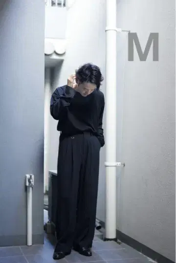 MB 하이엔드 오슈 울 하이웨스트 와이드 슬랙스 M 사이즈 샘플