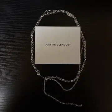 JUSTINE CLENQUET 실버 체인 목걸이