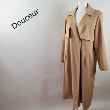 두스르 Douceur 레이온 블렌드 롱 기장 트렌치코트 베이지 M 상당