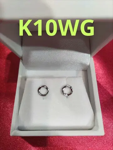 K10WG 화이트 골드 귀걸이