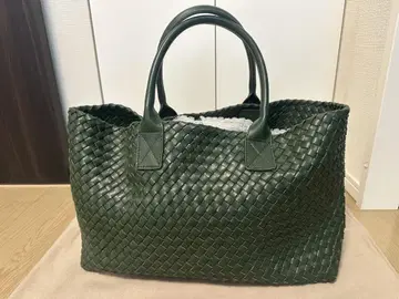 미사용 핸드메이드 램 가죽 뜨개질 가죽 토트백 파우치 덤