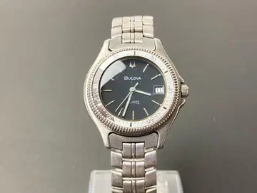 작동 상품 BULOVA 브로바 회전 베젤 블랙 다이얼 손목시계 남성용