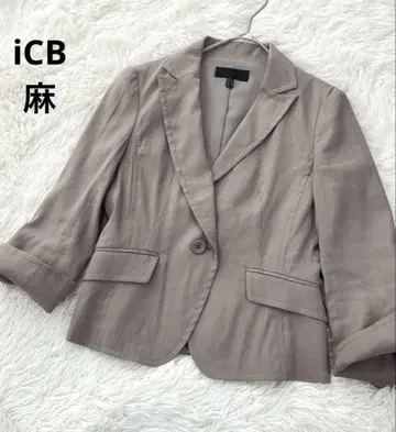 iCB 린넨 테일러드 자켓 베이지