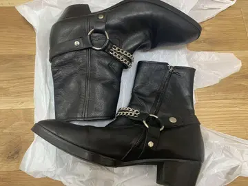 FUGA 웨스턴 부츠 가죽 반지 체인 새상품급 CIVARIZE