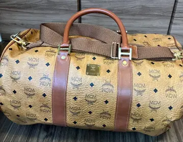 MCM 비세토스 브라운 숄더 보스턴 백