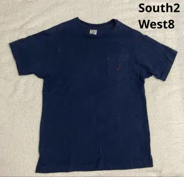 South2West8 가슴 포켓 원 포인트 티셔츠 반팔 남성용 XS