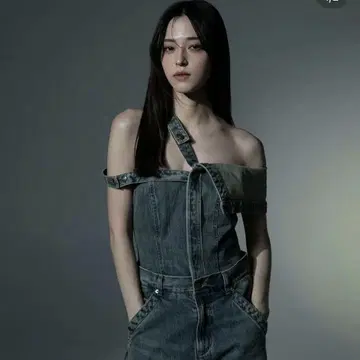멜트 레이디 오프 숄더 벨트 점프수트