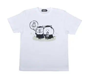 암금 우시지마 군 원화전 20주년 기념 나가노의 곰 티셔츠 블랙 화이트