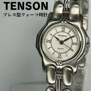 TENSON 텐슨 팔찌형 쿼츠 손목시계 로마 숫자 다이얼