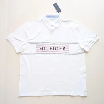 Tommy Hilfiger 피케 셔츠 XL 로고 화이트