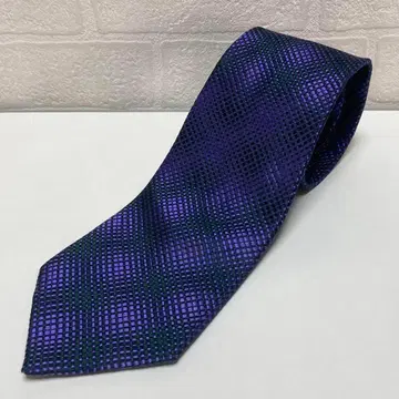 새상품급 폴스미스 PaulSmith 넥타이 퍼플 체크 실크