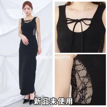 다리치 darich 사이드 레이스 컷 롱 원피스 FREE 블랙