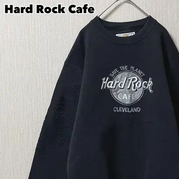 90s USA제 Hard Rock Cafe 맨투맨 트레이닝복 블랙 L