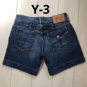 Y-3 Y-3 데님 숏 팬츠 로고 자수