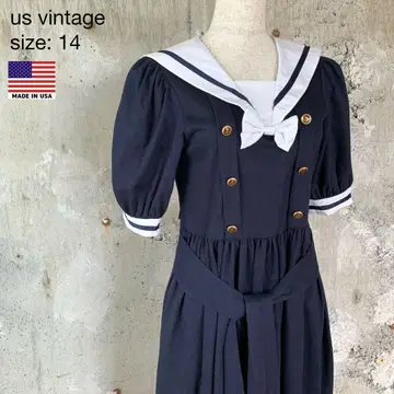 90's USA제 세일러 카라 원피스 MY TWINN