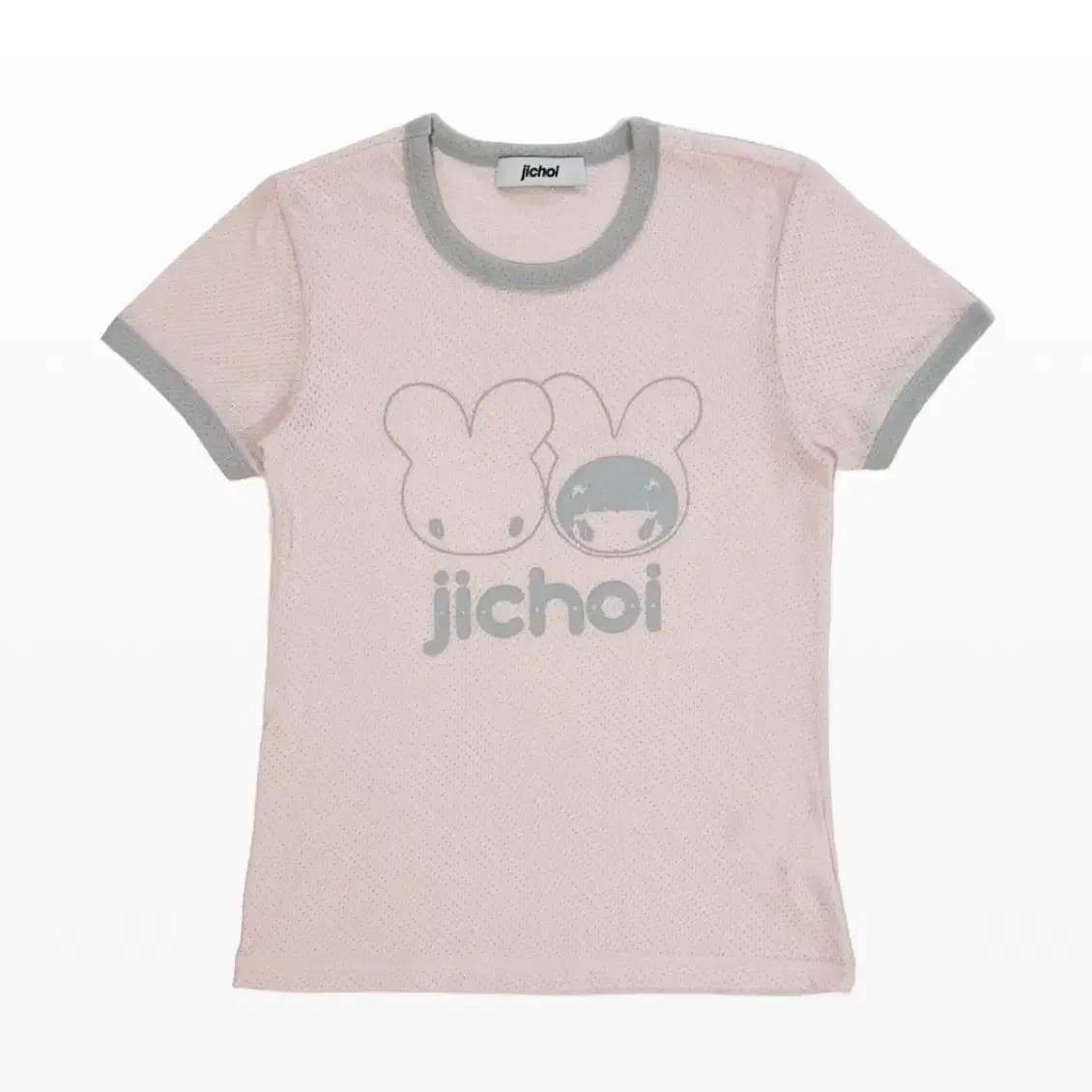 トップス JICHOI SS24 FITTED LOGO T-SHIRT JiChoi T-shirt SS24 Fitted Logo T-shirt Pink Size 2 #지초이