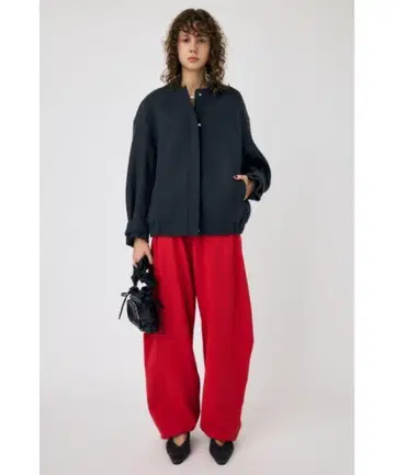 moussy CURVE LINE 스웨트 팬츠 빨간색 마우지