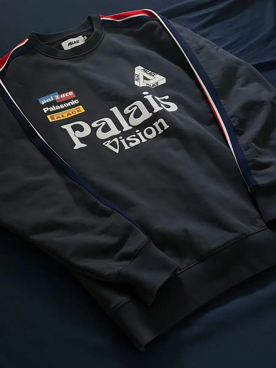 22ss Flag Stripe Crewneck Sweatshirt Navy M Jennie wore